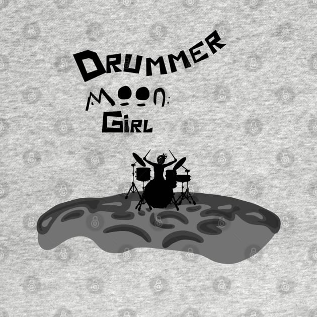 Drummer Moon Girl by Slightly Unhinged